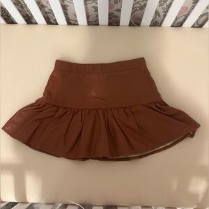 Brown Ruffled Women's Skirt